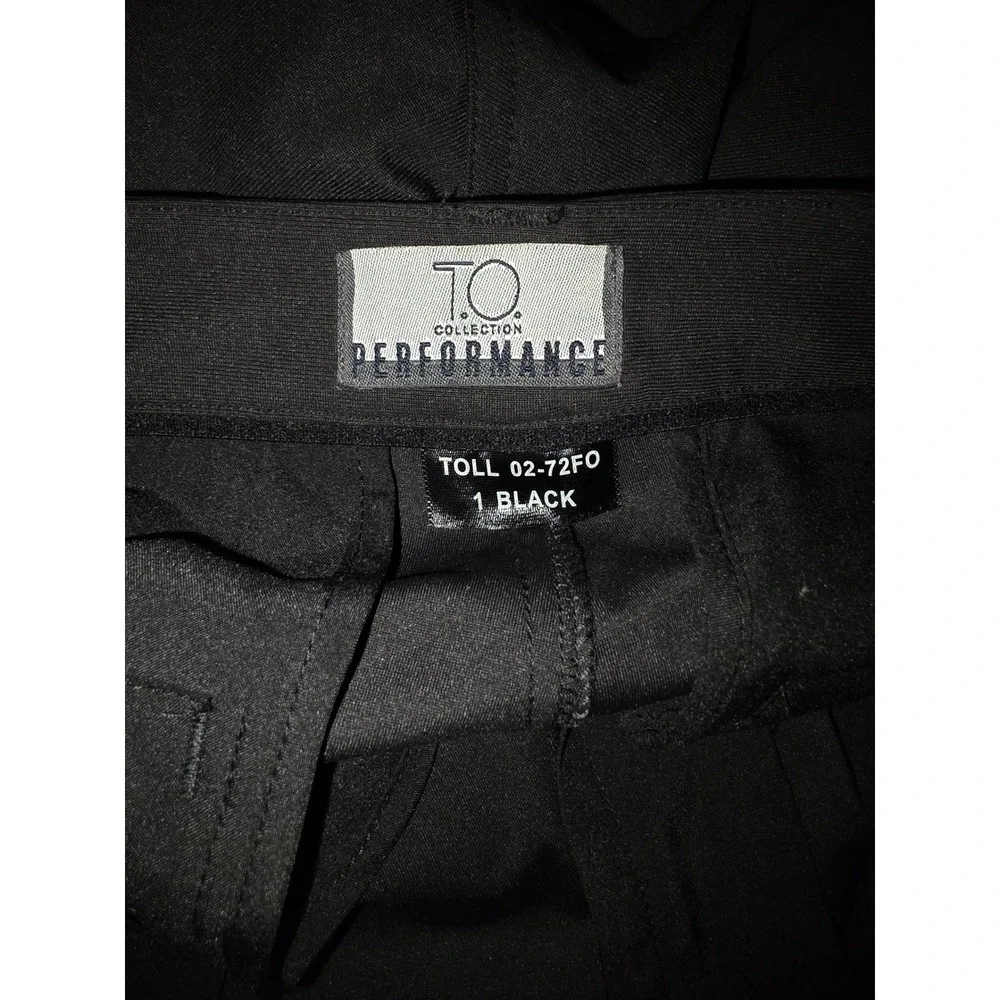 T.O. Collection Performance Boys Black DressPants Flat Front Size 1 TOLL 02-72FO